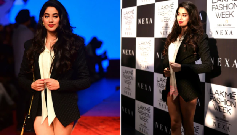 Jhanvi Kapoor sizzles in a Shorts Suit look at the LFW 2018.